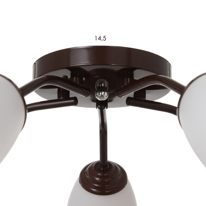 Люстра Оникс 5х15Вт E27 коричневый 52х52х15см BayerLux