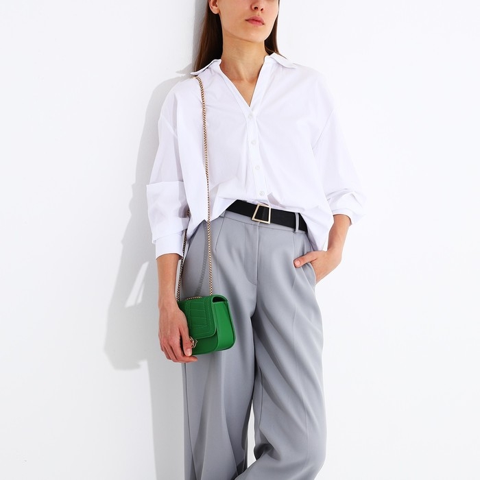 Сумка-мессенджер на клапане, цвет зелёный Сумка-мессенджер на клапане, цвет зелёный