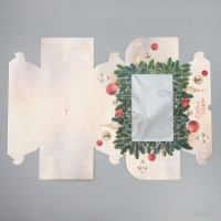 Коробка для капкейков складная с двусторонним нанесением &laquo;С Новым годом&raquo;, 25 х 17 х 10 см, Новый год