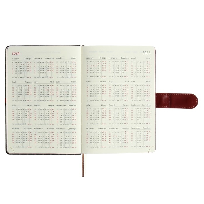 Ежедневник датированный 2024 A5 176 листов, deVENTE.Chelsea, твёрдая обложка из искусственной кожи, коричневый срез, магнитный хлястик, ляссе, кремовый блок 70 г/м2, коричневый Ежедневник датированный 2024 A5 176 листов, deVENTE.Chelsea, твёрдая обложка из искусственной кожи, коричневый срез, магнитный хлястик, ляссе, кремовый блок 70 г/м2, коричневый