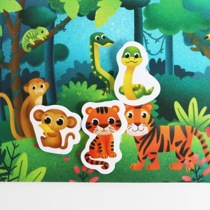 Игра на липучках «Изучаем животных» Игра на липучках «Изучаем животных»