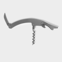 Набор для вина в кейсе Доляна &laquo;Бутылка&raquo;, 5 предметов: пробка, кольцо, каплеуловитель, штопор, нож для срезания фольги