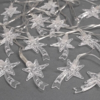 Гирлянда &laquo;Нить&raquo; 5 м с насадками &laquo;Комета&raquo;, IP20, прозрачная нить, 20 LED, свечение мульти (RG/RB), мигание, 220 В