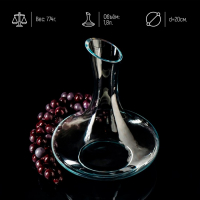 Декантер стеклянный Magistro, 1,8 л, 20×25 см Декантер стеклянный Magistro, 1,8 л, 20×25 см