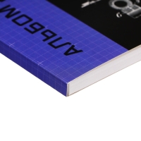 Альбом для черчения А4 40 листов на клею "Компас", обложка мелованный картон ,блок 160г/м2 Альбом для черчения А4 40 листов на клею "Компас", обложка мелованный картон ,блок 160г/м2