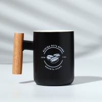 Кружка керамическая &laquo;Всегда есть время&raquo;, 400 мл, цвет чёрный