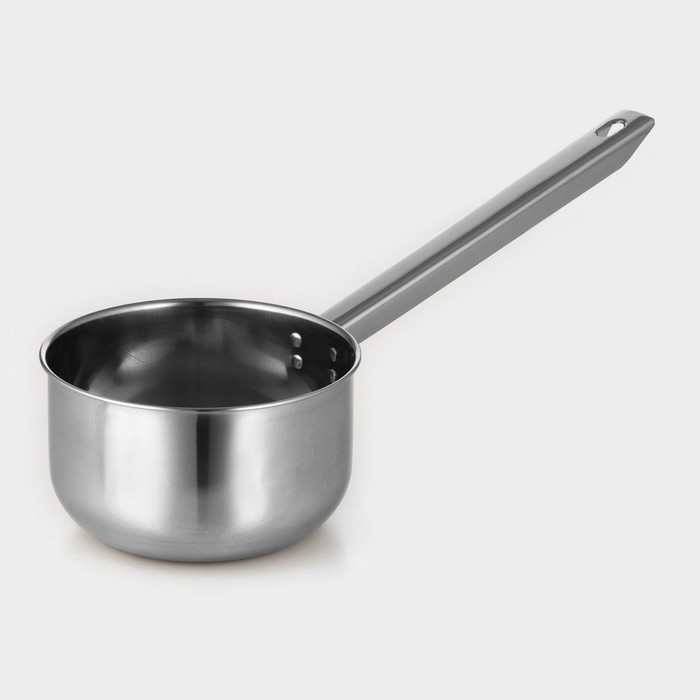 Ковш из нержавеющей стали с длинной ручкой, 1,8 л, 41&times;16&times;9,5 см, металлическая ручка, цвет серебряный