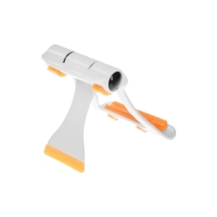 Подставка для телефона LuazON, складная, усиленная, регулируемая высота, бело/оранжевая Подставка для телефона LuazON, складная, усиленная, регулируемая высота, бело/оранжевая