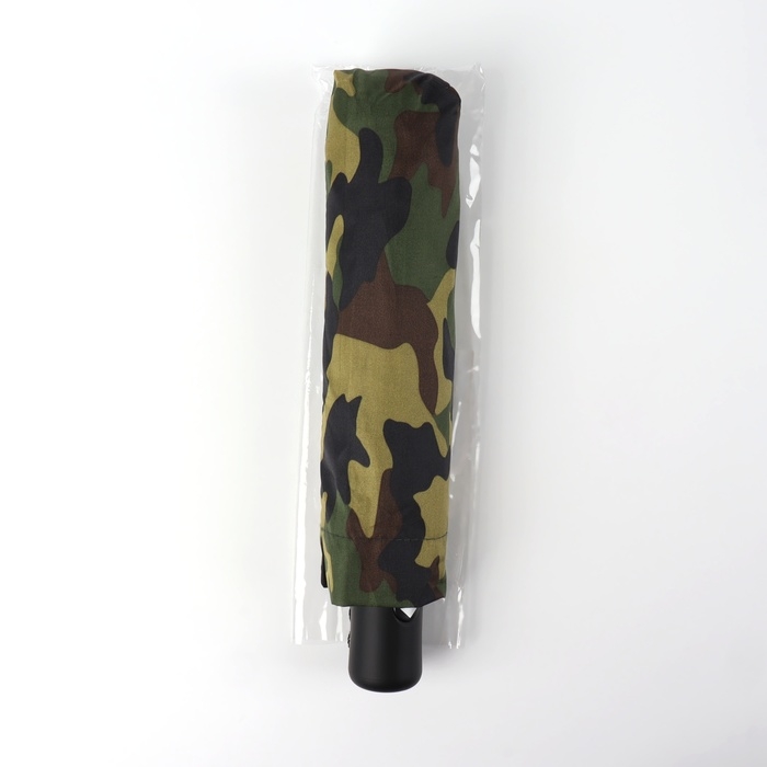 Зонт автоматический &laquo;Камуфляж&raquo;, эпонж, 3 сложения, 8 спиц, R = 48/55 см, D = 110 см, цвет МИКС