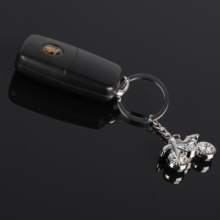 Брелок для ключей Cartage, Брелок для ключей Cartage, "Кроссовый байк", серебристый