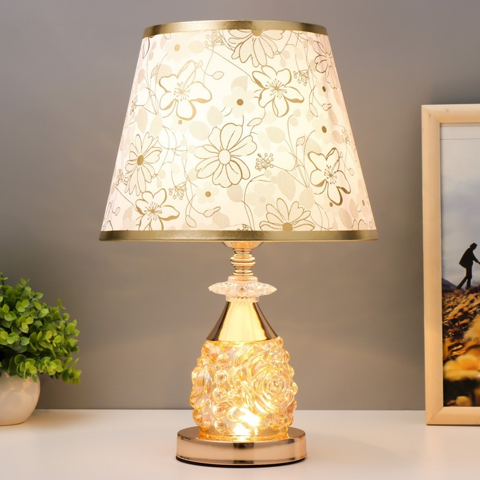 Лампа настольная "Мурайя" E27 40W низ с подсветкой 24х24х40,5 см