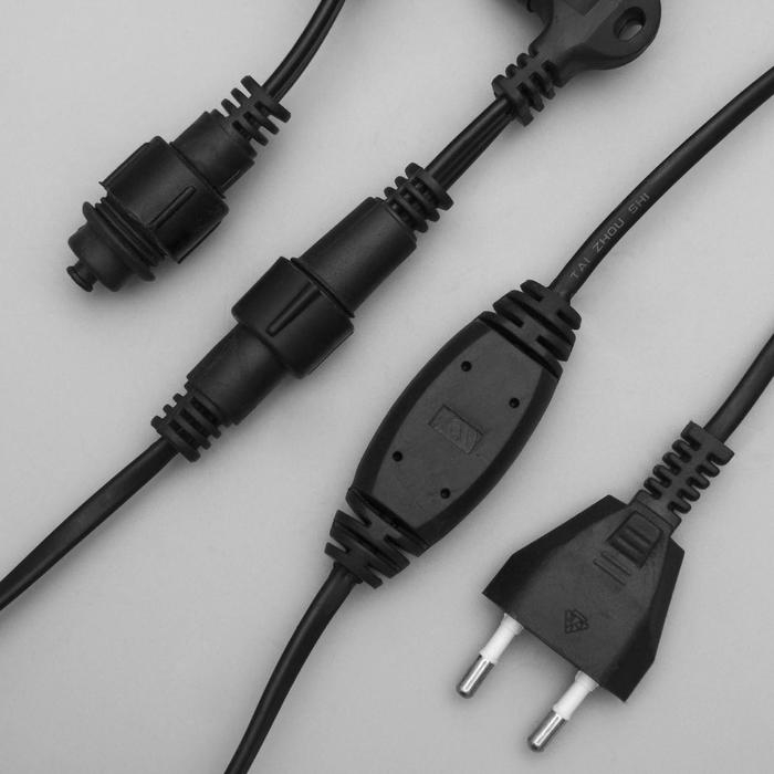 Гирлянда &laquo;Занавес&raquo; 2 &times; 3 м, IP44, УМС, тёмная нить, 760 SMD-LED, свечение тёплое белое, 220 В