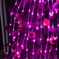 Умная гирлянда &laquo;Конский хвост&raquo; 10 нитей по 1 м роса, IP20, серебристая нить, 100 LED, пульт ДУ, приложение, свечение RGB, USB