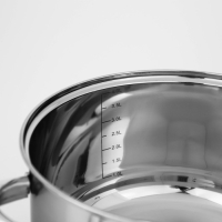 Набор кастрюль из нержавеющей стали Доляна &laquo;Гретте&raquo;, 3 предмета: 2,3 л, 3,2 л, 4,2 л, крышки