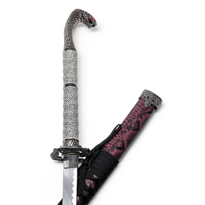 Сувенирное оружие &laquo;Катана Рику&raquo; 107см, рукоять под змеиную кожу