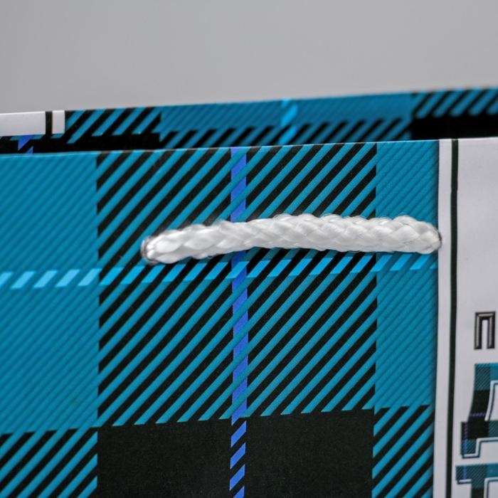 Пакет подарочный ламинированный, упаковка, Real man, MS 18 х 23 х 8 см