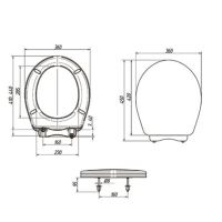 Сиденье для унитаза ORIO К-01-2, регулируемое, темно-серое Сиденье для унитаза ORIO К-01-2, регулируемое, темно-серое