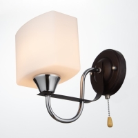 Бра "Лиана" 1x60Вт E27 хром-коричневый 23х13х20 см.