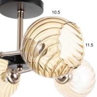 Люстра "Сендер" 4хЕ27 40Вт черно-золотой 52х36х27 см