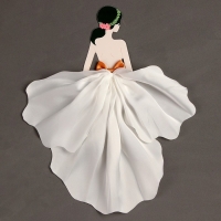 Топпер &laquo;Красотка в белом&raquo;