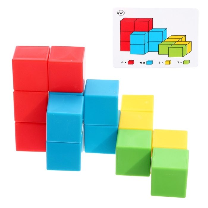 Развивающий набор &laquo;Логик-кубики&raquo;, 24 элемента, 96 заданий, 3+