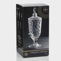 Диспенсер для напитков стеклянный Magistro &laquo;Изыск&raquo;, 3 л, 17&times;44,5 см
