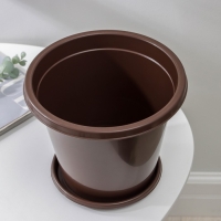 Горшок с поддоном &laquo;Эконом&raquo;, 3 л, цвет коричневый