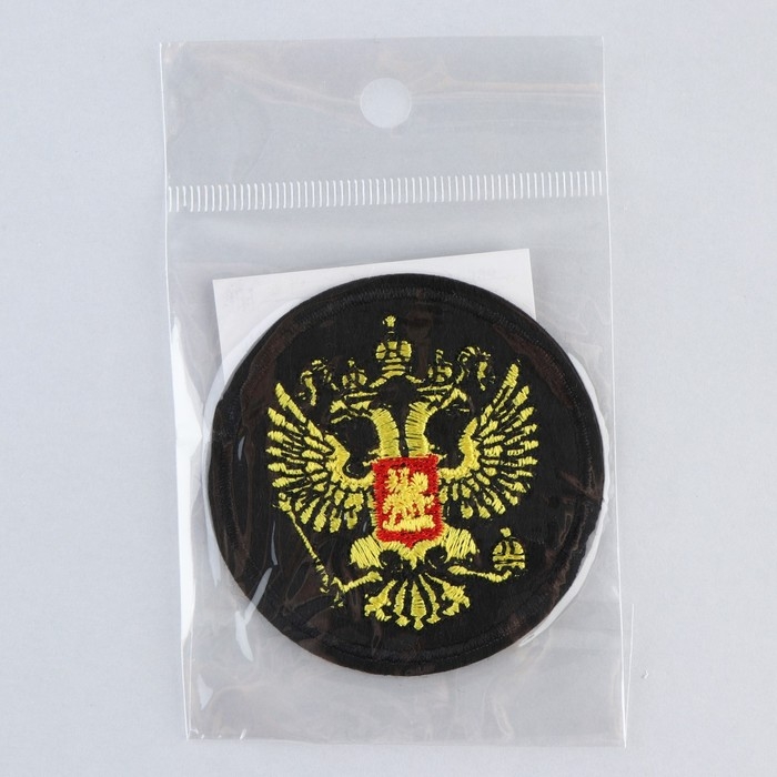 Термонаклейка на одежду &laquo;Орёл&raquo;, диам.6 см