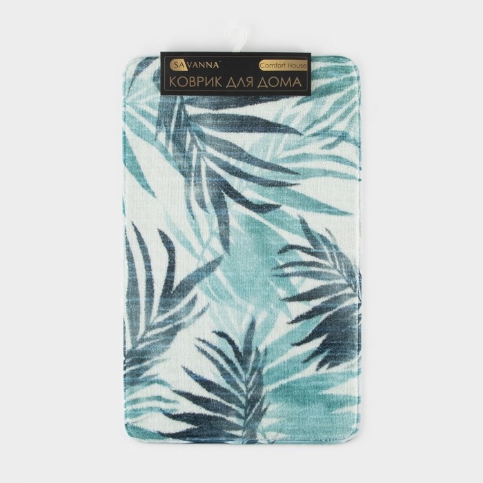Коврик для ванной и туалета SAVANNA &laquo;Баунти&raquo;, 50&times;80 см, цвет зелёный