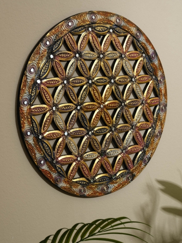 Панно резное МДФ Панно резное МДФ "Цветы", 40х40х0,6 см