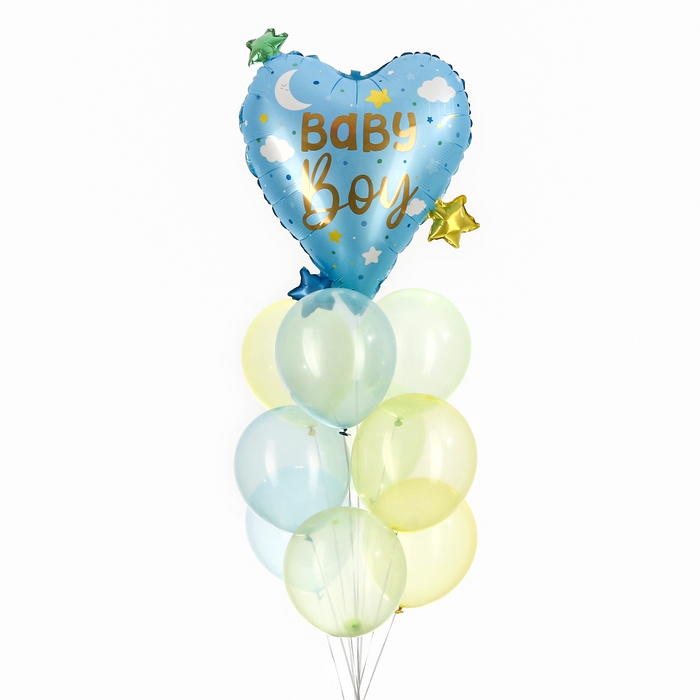 Набор шаров «Baby boy», латекс, фольга, 10 шт. Набор шаров «Baby boy», латекс, фольга, 10 шт.