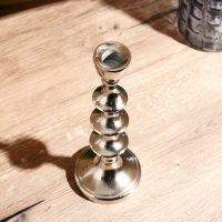 Подсвечник алюминий "Кольца" на 1 свечу 9х9х24 см Подсвечник алюминий "Кольца" на 1 свечу 9х9х24 см