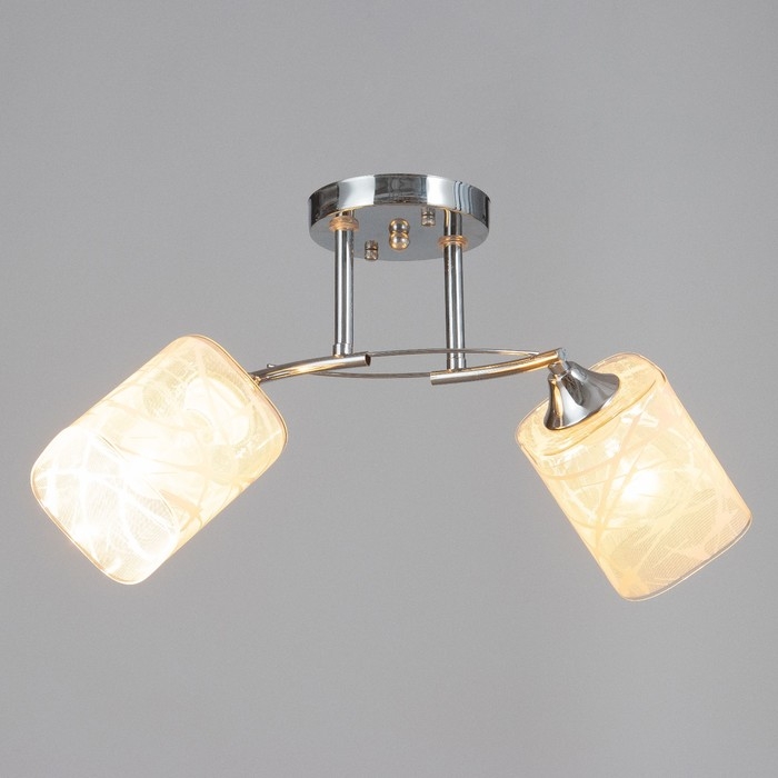 Люстра потолочная Поли 2хE27 40Вт Хром Люстра потолочная Поли 2хE27 40Вт Хром