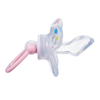 Соска - пустышка силиконовая ортодонтическая, от 12 мес., с колпачком + держатель &laquo;Зайка&raquo;, цвет розовый