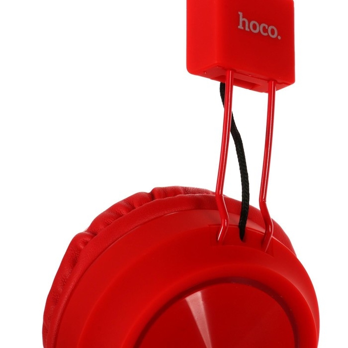 Наушники Hoco W25, беспроводные, накладные, BT5.0, 300 мАч, микрофон, красные