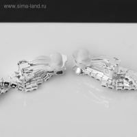 Клипсы &laquo;Вечеринка&raquo; переплетения, цвет белый в серебре