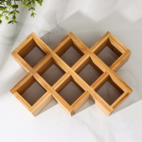 Подставка для бутылок Доляна, 24,5×17×6,2 см, бамбук Подставка для бутылок Доляна, 24,5×17×6,2 см, бамбук