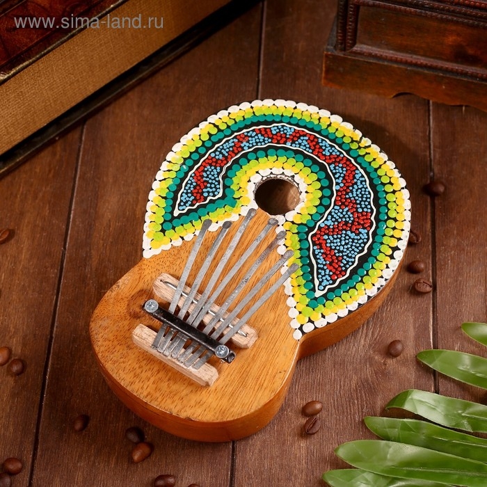 Сувенирный музыкальный инструмент Сувенирный музыкальный инструмент "Калимба" МИКС 17х13х3 см