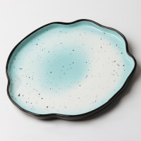 Тарелка керамическая неровный край &laquo;Синяя&raquo;, 27 см, цвет синий