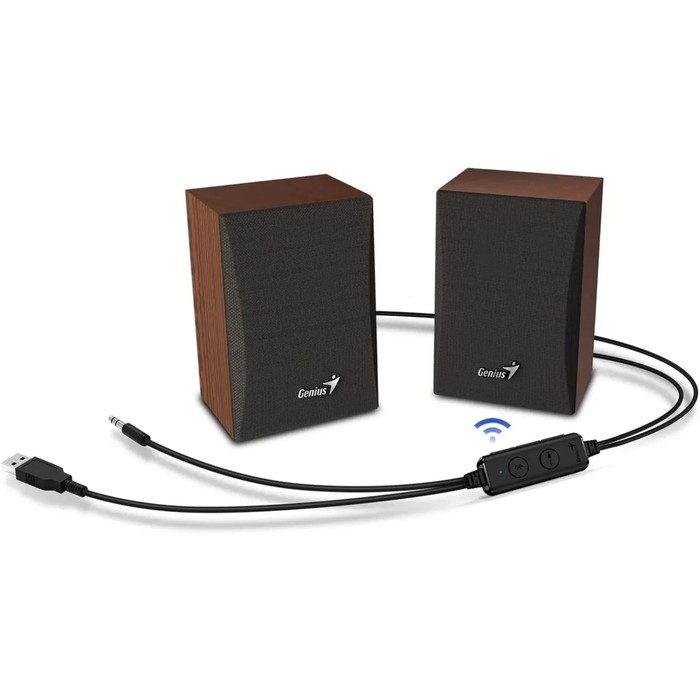 Компьютерные колонки 2.0 Genius SP-HF380BT, 2х1.5Вт, USB, дерево
