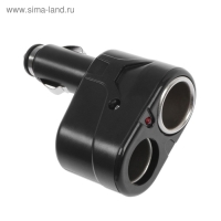 Разветвитель прикуривателя TORSO, 2 гнезда, 12/24 В Разветвитель прикуривателя TORSO, 2 гнезда, 12/24 В