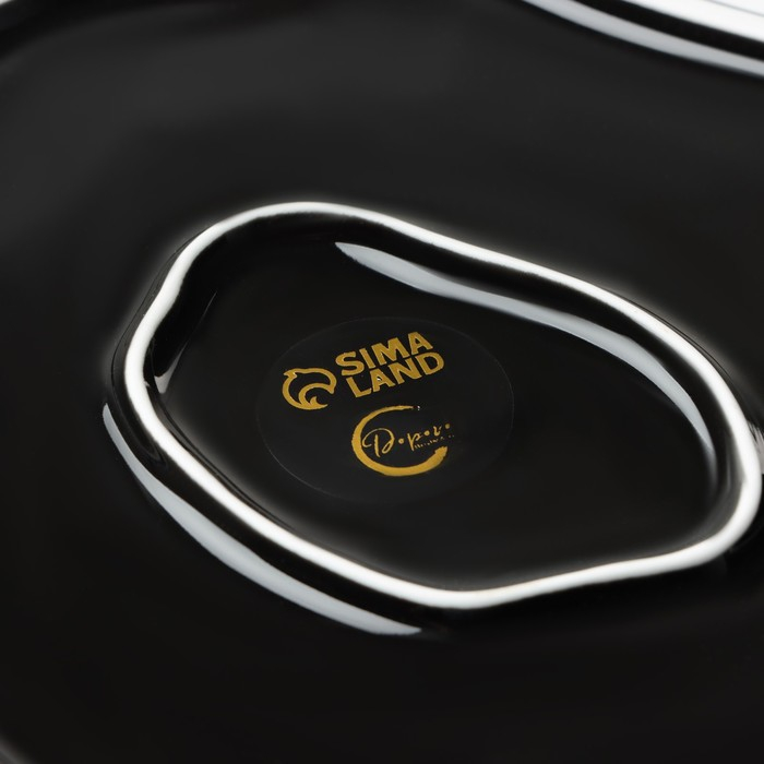 Тарелка керамическая неровный край «Синяя», 17 см, цвет синий Тарелка керамическая неровный край «Синяя», 17 см, цвет синий