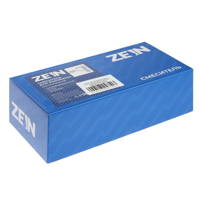 Смеситель для раковины ZEIN Z7217, однорычажный, картридж керамика 35мм, латунь, белый/хром