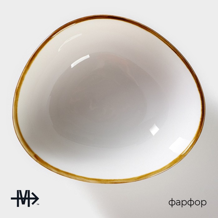 Салатник фарфоровый Magistro &laquo;Церера&raquo;, 440 мл, 15,5&times;13,4 см, цвет белый