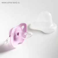 Соска - пустышка силиконовая ортодонтическая, от 6 мес., цвет МИКС для девочек