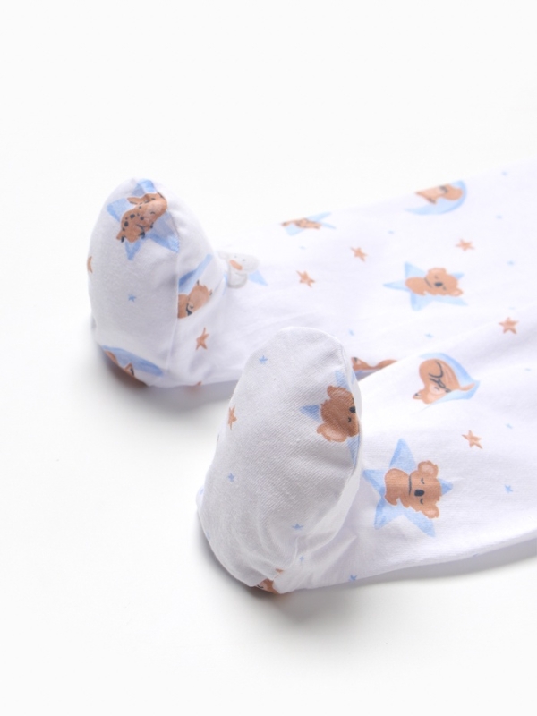Ползунки детские "Сон", цвет молочный/голубой, рост 62