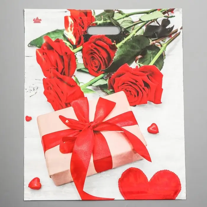 Пакет &laquo;Свидание&raquo;, полиэтиленовый с вырубной ручкой, 38&times;45 см, 60 мкм