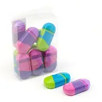 Точилка с контейнером &laquo;Универсальная&raquo;, с ластиком, МИКС