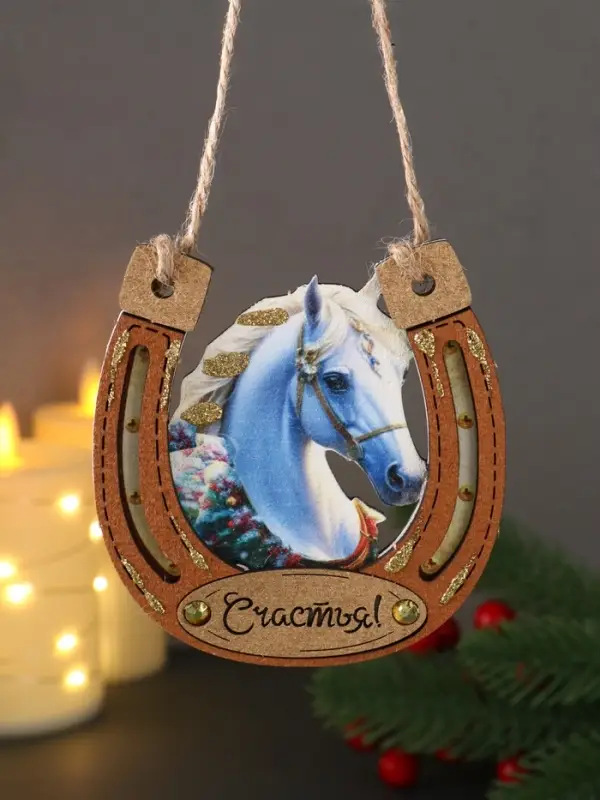 Набор сувениров Подкова &laquo;Удачи, Здоровья, Счастья&raquo;, 9&times;9.5 см, набор 3 шт.