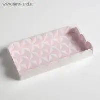 Коробка для печенья, кондитерская упаковка с PVC крышкой, &laquo;Тебе&raquo;, 21 х 10.5 х 3 см